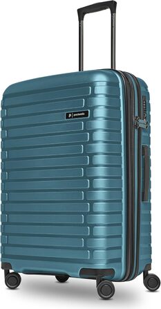Чохол-валіза на колесах середнього розміру 66 см, розширюється до 75 літрів, з TSA-замком, з поліпропілену, 4 колеса, Collection 04, Ice-blue Metallic