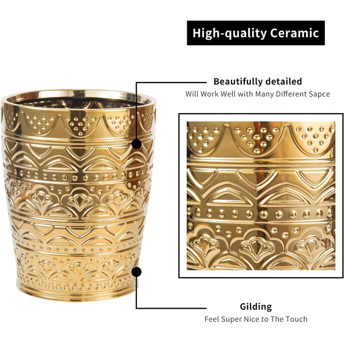 Набір аксесуарів для ванної кімнати з кераміки Goldfarben (4 шт): дозатор для мила, тримач для зубних щіток, стаканчик для води та мильниця. Стильний декор для раковини, чудовий подарунок на новосілля.