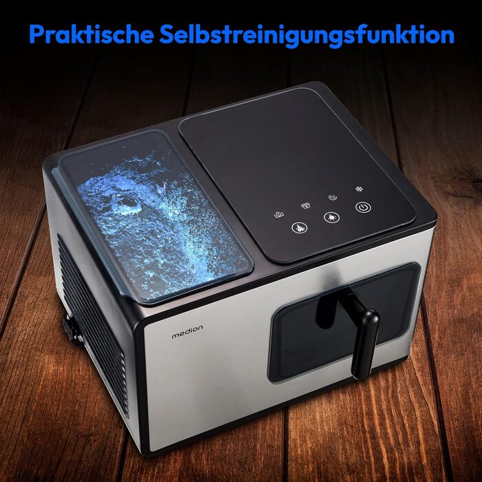 Машина для приготування льоду MEDION MD11960: Nugget та подрібнений лід, 15 кг, 2 л бак, самоочищення