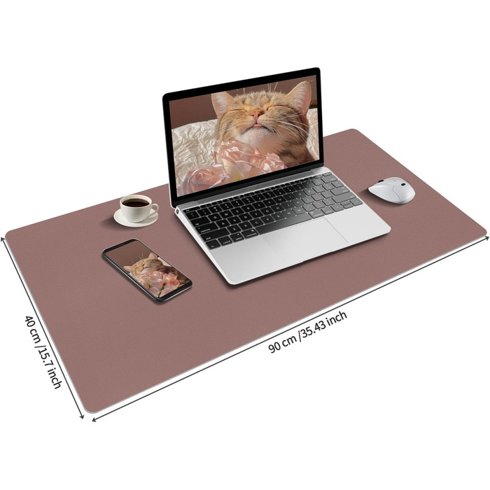 Підкладка під мишу для столу 80x40 см з PU-шкіри, легко очищається, захист столу від подряпин, антиковзаюча підкладка для офісу та дому