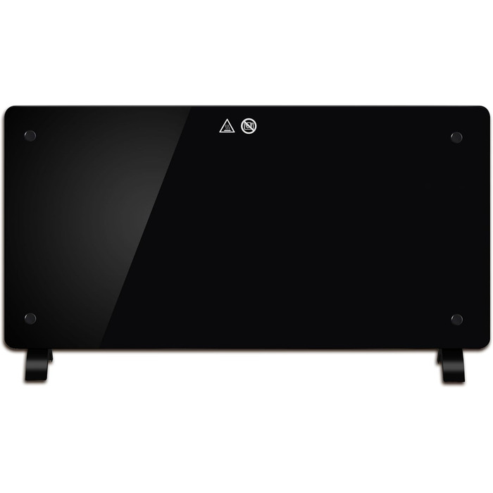 Конвектор DONYER POWER 2000W з чорною скляною панеллю, 2КВт, настінний/підлоговий