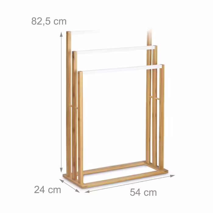 Relaxdays Bamboo Towel Rack 3-Tier