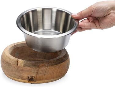 Lotte Holznapf Mandira 650ml Ceramic Dog Bowl - Brown