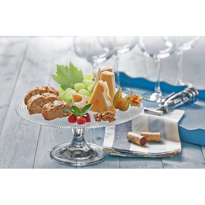 Топкапі Гурме: Патісерська таця з підставкою з скла 'Ліра', Ø 28 см, H 11 см, 1 шт.