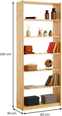 IDIMEX 7-Tier Standregal aus Massiver Kiefer