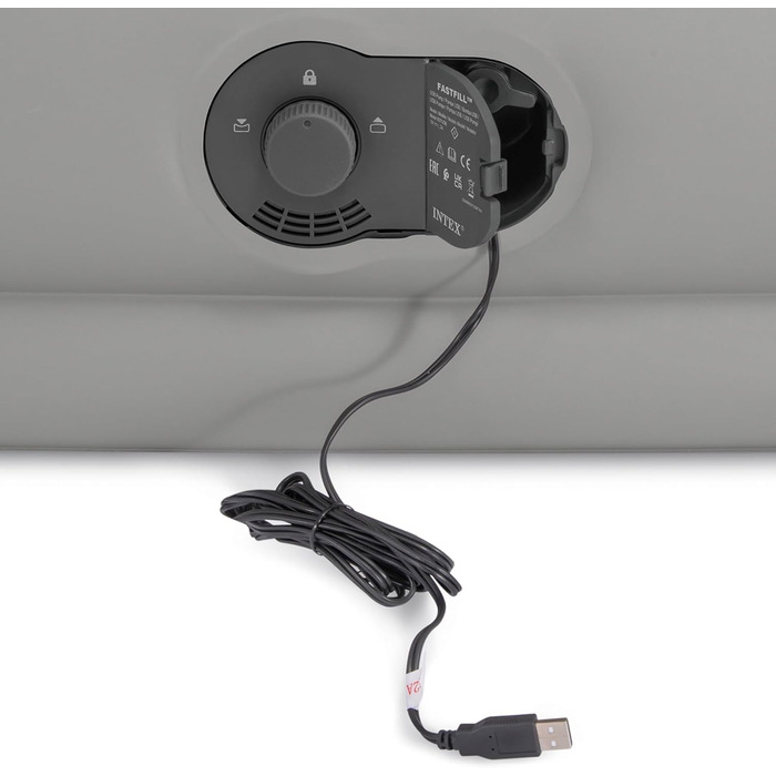 Надувний матрац Intex Twin Dura-Beam Prestige з USB-насосом, 99x191x30 см (64112) Single