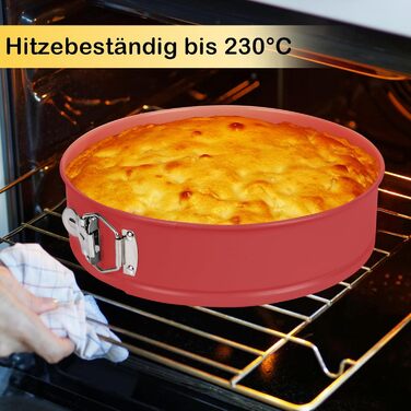 Форма для випічки Hikaproligt з нержавіючої сталі, діаметр 26 см, кругла, з антипригарним покриттям та захистом від протікання, знімний дно, для чізкейків та тортів