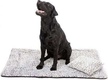 М'яка ковдра для собак та котів Raikou з плюшевою подушкою, 100x70 см, леопардовий принт, неслизька, для домашніх тварин