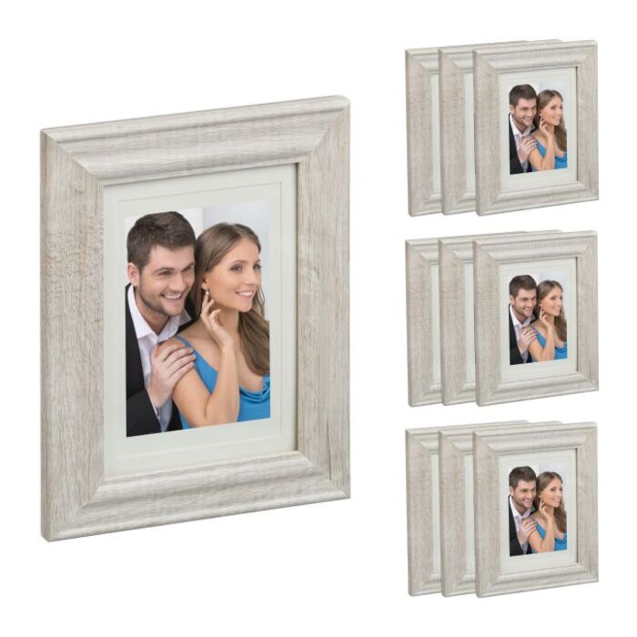 Relaxdays 10-Piece Picture Frame Set - 5x7 Inch