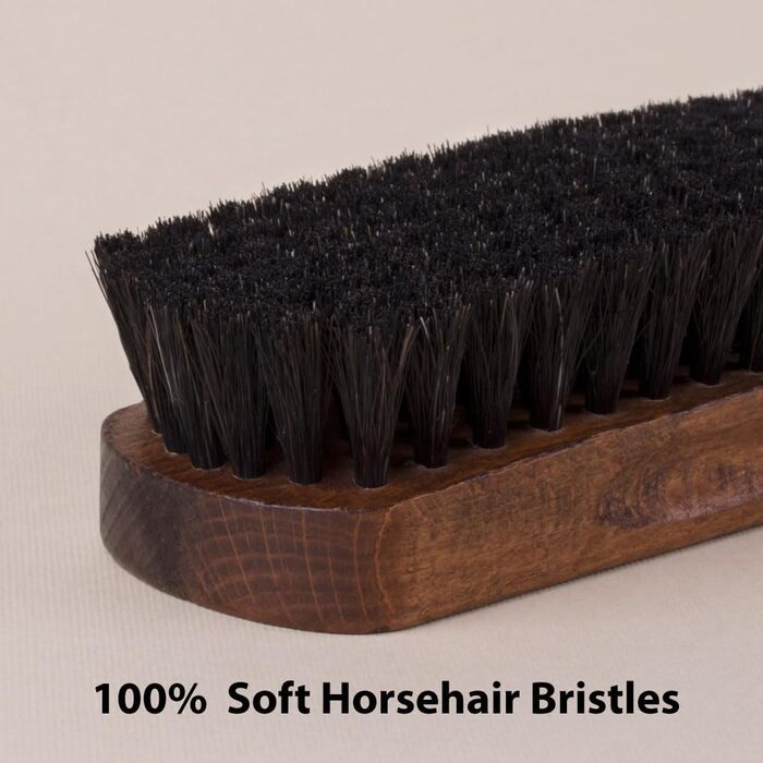 FootFitter shoe shine brush made from genuine horsehair