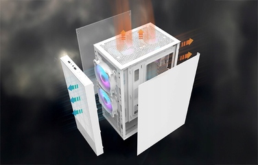Корпус для комп'ютера Darkflash A290 Midi Tower ATX, білий, з бічним вікном