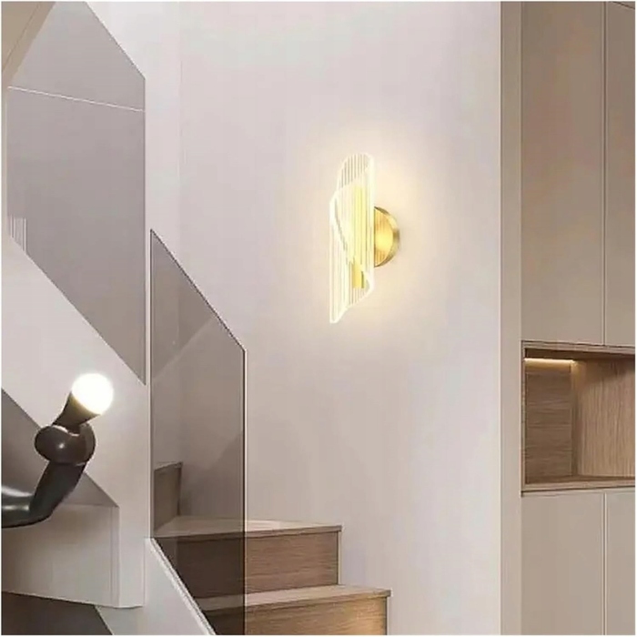 Сучасний золотий настінний LED-світильник (бра) з регулюванням температури світла 3000K/4000K/6000K для спальні