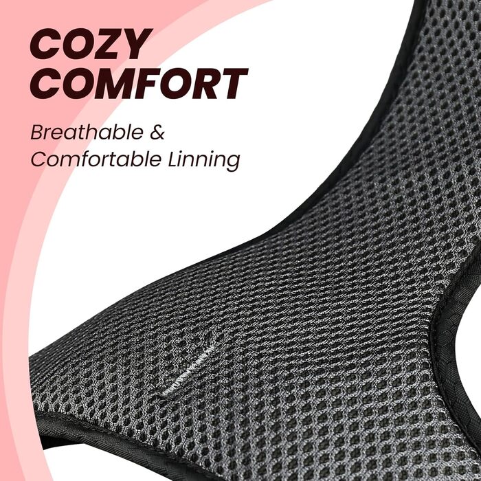 Шлейка для собак VIVAGLORY Easewalk: анти-тяга, для тренувань та прогулянок, з ручкою, надійна, для цуценят та собак, XS (червона, обхват грудної клітки 25-51 см)