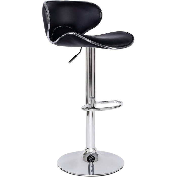 Dibea 2-Piece Swivel Bar Stools - Adjustable Height, 130kg Capacity, Black - Model 1 (Model 6)