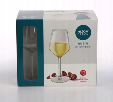 Келихи для білого вина Altom Design Rubin, 370 мл, 6 шт.