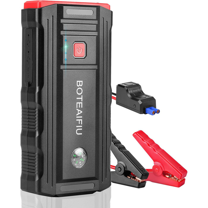 Powerbank Starthife BOTEAIFIU 3000A: Автозапуск для 8.0 л бензину та 6.5 л акумулятора, портативний, з ліхтариком, для 12V авто, SUV, мотоцикла, ATV, газонокосарки