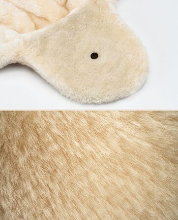 М'яка лежанка-гніздо для кота з плюшу, Ø 40 см, 25 см глибина, для котячого будиночку, з різьбленням M8, сталевий каркас, підходить для котів будь-якого розміру, бежевий колір