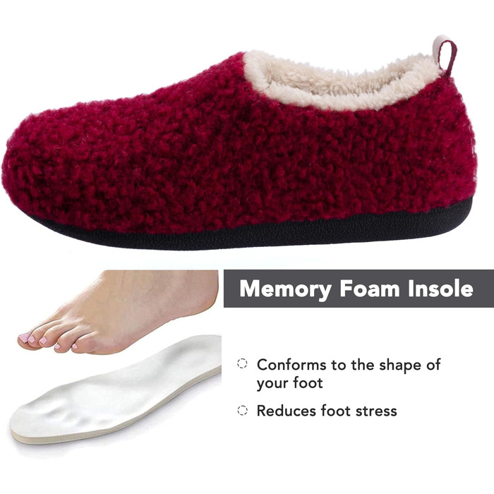 Домашні тапочки RockDove Nomad для жінок з піною, що формується, 40.5/41.5 EU, червоні