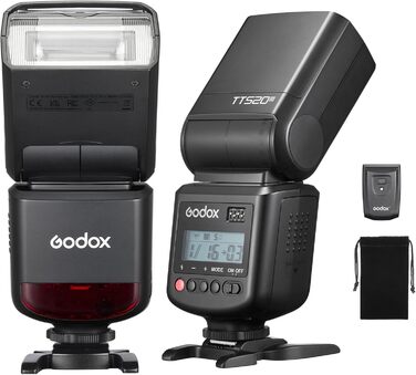 Спалах Godox TT520III для камери: потужність GN 33, RT-16 радіосинхронізатор, оптичний S1/S2, PC-порт для Canon/Sony/Fujifilm/Nikon/Panasonic/Olympus