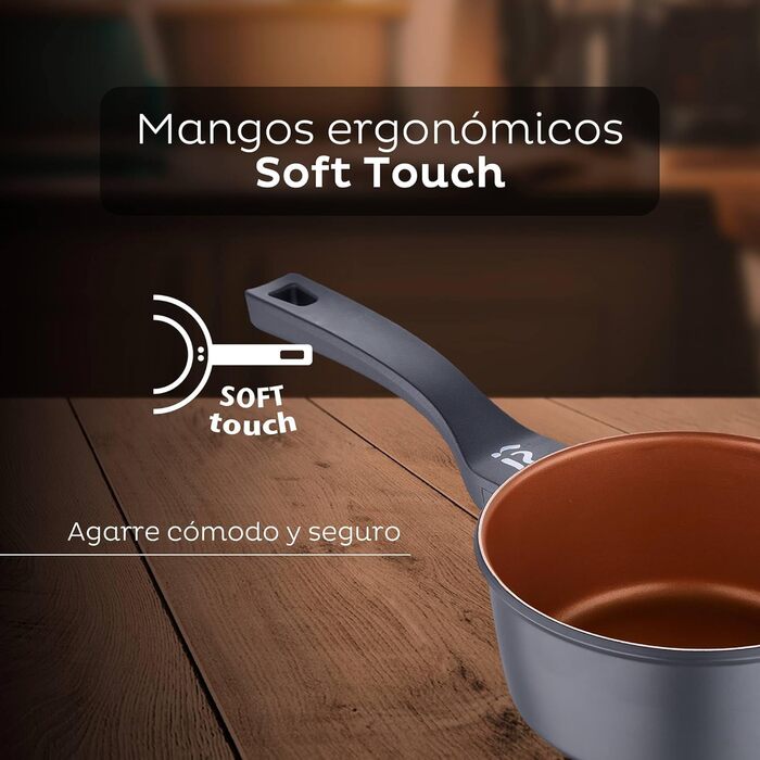 Сковорода San Ignacio Bronze 28x28 см з антипригарним покриттям, литий алюміній, для всіх типів плит