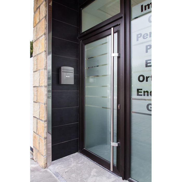 Поштовий ящик ARREGUI Compact E5731 сталевий оцинкований, білий (нержавіюча сталь), розмір S (DIN A5), настінний, водонепроникний, з табличкою для імені, 2 ключі, легкий монтаж