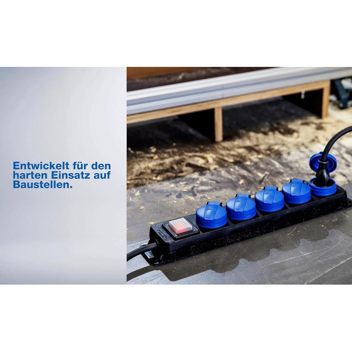 Розподільна коробка з вимикачем Schwabe, 5-fach, 4.5м, IP44, 16A, 230V, для зовнішнього використання