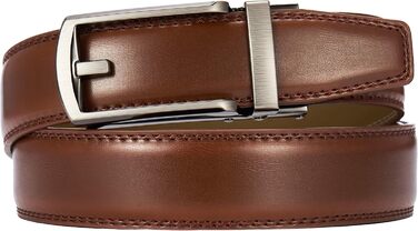 Чоловічий шкіряний ремінь CHAOREN з автоматичною пряжкою, 32 мм, для бізнесу та офіційних заходів, без отворів, розмір 100-110 см (загальна довжина 125 см)