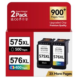 Картриджі Canon PG-575 XL (чорний) та CL-576 XL (кольоровий) сумісні, для принтерів Pixma TS3550i, TS3551i, TS3750i, TR4750i, TR4751