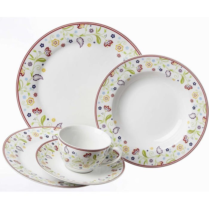Ritzenhoff & Breker Shanti Doppio Coffee Set - 30 Piece Porcelain Dinnerware Set