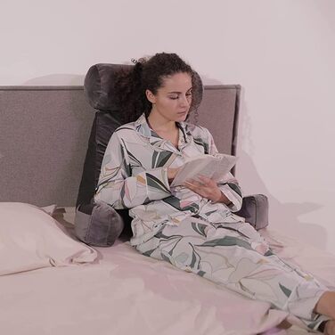 Подушка-крісло Bananair для ліжка та дивана - м'яка та комфортна, з підтримкою спини та зручними підлокітниками (сіра)