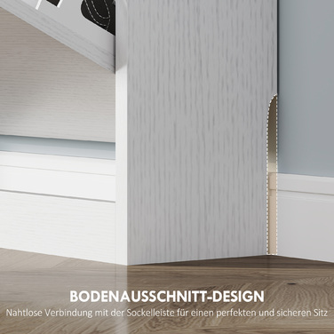 HOMCOM Shoe Cabinet with 3 Flaps, Shoe Rack, Shoe Bin Narrow Shoe Chest for 9-12 Pairs of Shoes 80 x 17 x 108 cm, White | Aosom