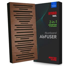 Акустична панель Addictive Sound AbFuser Wood для шумоізоляції, дерев'яна панель для студії, дому та офісу, 100x50x11,5 см, коричнева