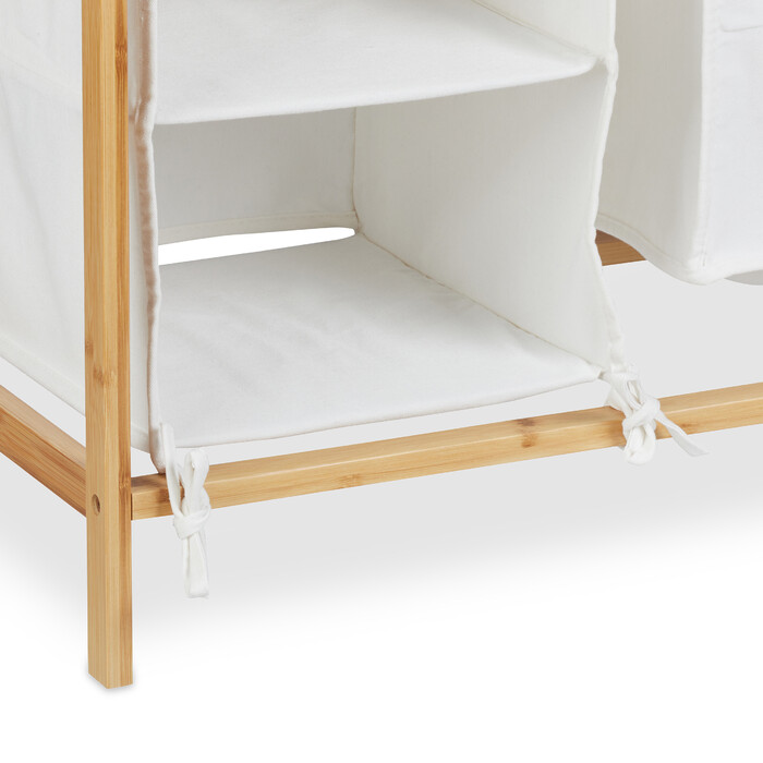 Relaxdays Laundry Basket Shelf made of Bamboo