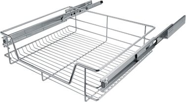 tectake® Telescopic Drawer, Extendable Drawer, Telescopic Shelf Retrofit, Kitchen Under-Cabinet Drawer, Kitchen Shelf, Drawer Organizer Office, Bathroom Under-Cabinet - suitable for 60cm