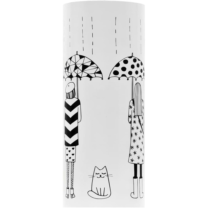 Підставка для парасольки жіночого дизайну, сталь, білий, від vidaXL