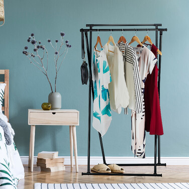 Relaxdays Extendable Clothes Rail, Metal