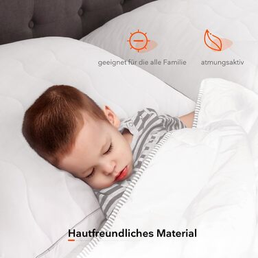 Sweetnight Pillow 80x80 Pillow 2-piece set Soft & Supportive Stomach Sleeper Pillow Double-layer quilted washable 1300g Polyester hollow fiber filling with zipper Vegan White (Double pack 80 x 80 cm) 2-piece set 80 x 80 cm