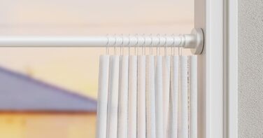 Штанга для душу без свердління, нержавіюча сталь, регульована, 85-160 см, діаметр 25 мм, срібляста