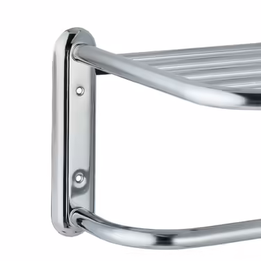 Relaxdays Chrome Wall-Mounted Towel Rack