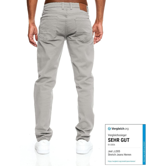 Чоловічі джинси JEEL Regular Fit Straight Cut Stretch Basic Washed (33W/38L, світло-сірі)