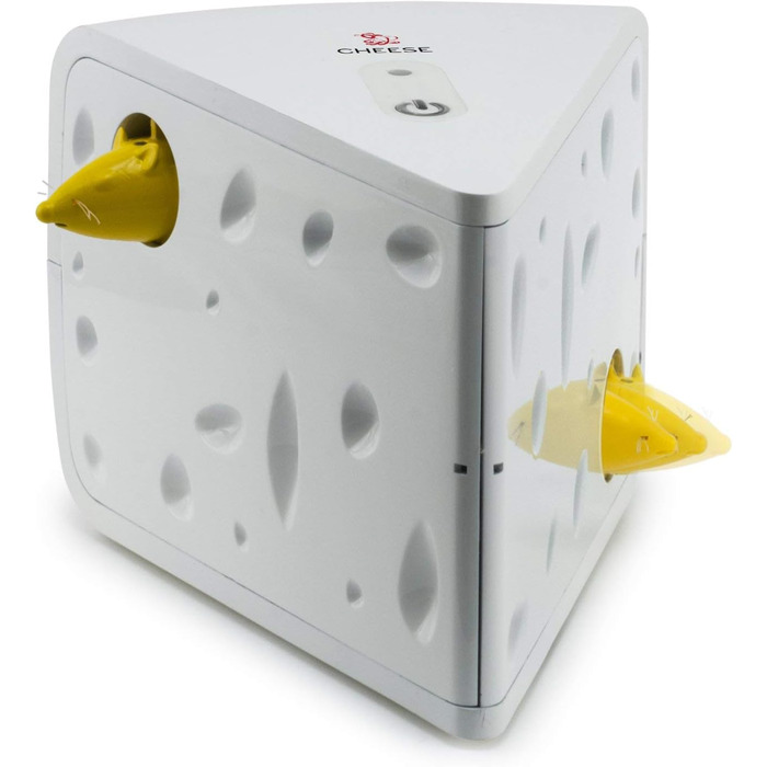 PetSafe Cheese Cat Toy, Interactive Enrichment Toy with Timer, ‎3 AA Batteries Required
