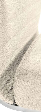 Ергономічне крісло для офісу Amadora I з регулюванням висоти, поворотне на 360 градусів, тканинне покриття, міцне, витримує до 120 кг, колір: кремовий