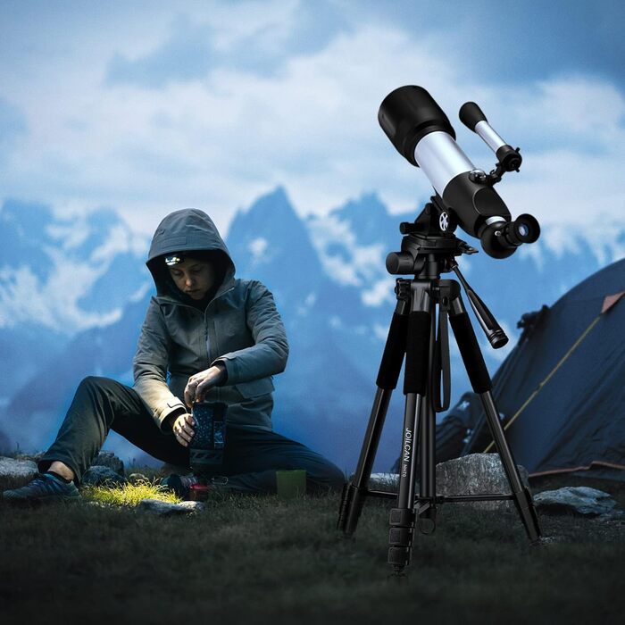 Штатив для камери JOILCAN 165см, алюміній, чорний. Підходить для Canon, Nikon, Sony DSLR, смартфонів. Макс. навантаження 5,5 кг, з сумкою