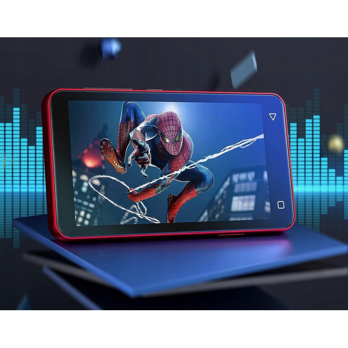 MP3-плеєр з Bluetooth та Wi-Fi, 16 ГБ, сенсорний екран, червоний