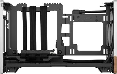 Корпус для ігрового ПК Fractal Design Terra Wood Walnut - mITX, PCIe 4.0, USB Type-C, анодований алюміній (срібло)