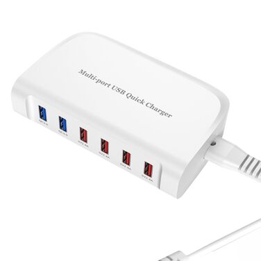 USB зарядний пристрій 20 портів, портативна станція швидкої зарядки для iPhone, iPad, Samsung, Google, Xiaomi, Huawei та інших пристроїв