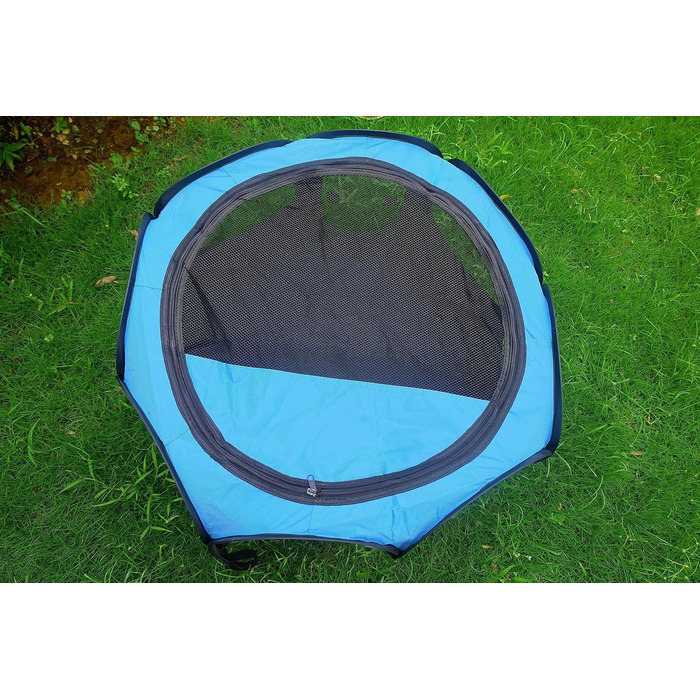 Переносне вольєр для тварин, складаний вольєр для собак та котів, кроликів, тренувальний намет для домашніх тварин, для використання в приміщенні та на вулиці, блакитний (72,9 x 72,9 x 40,6 см)