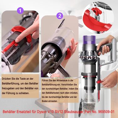 Електрична насадка для миття підлоги Dyson V15, V11, V10, V8, V7 - з баком та 6 змінних серветок