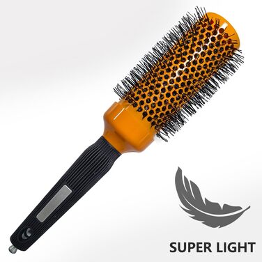 Набір для укладки волосся Haar: Кругла щітка для волосся з нейлоновим та кабановим щетиною, керамічна, антистатична, для салонного використання