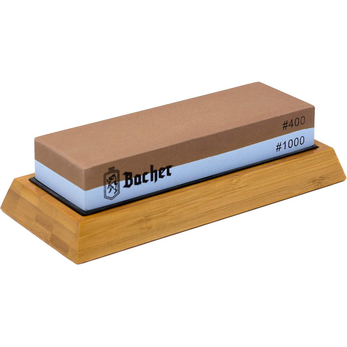 Набір точильних каменів Bacher Premium: 400/1000. Точильний камінь, камінь для заточування, з навчальною інструкцією
